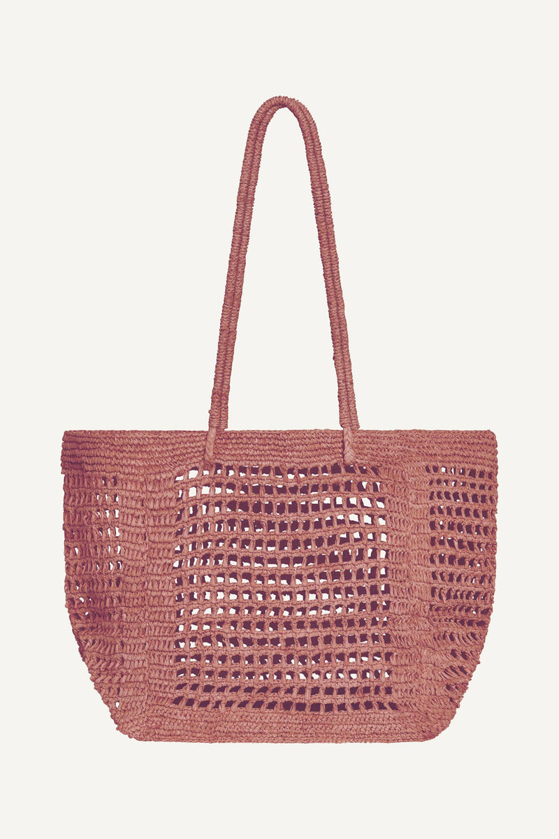 Vitamin A Ora Tote Light Pink Raffia
