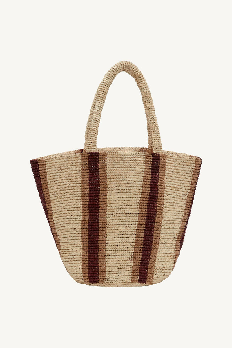 Vitamin A Avalon Tote Chocolate Brown Raffia