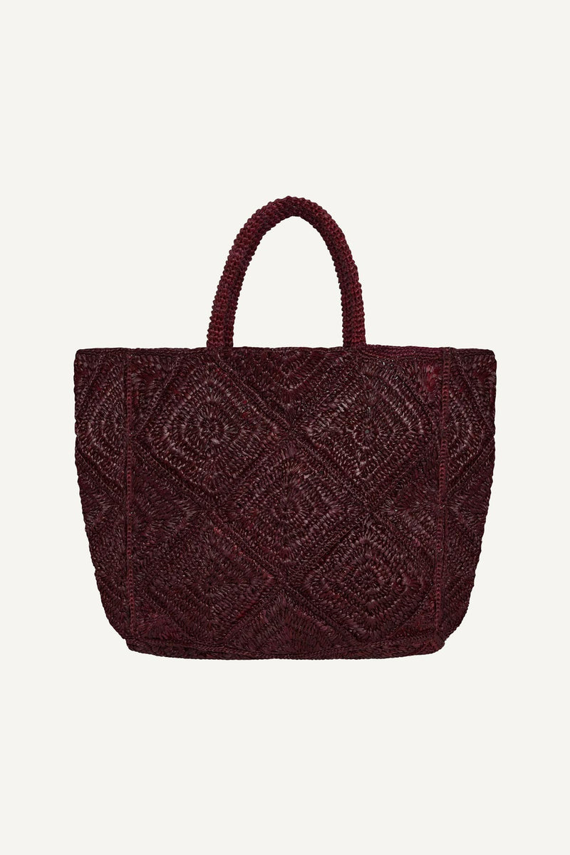 Cala Tote - Aubergine Raffia – Vitamin A