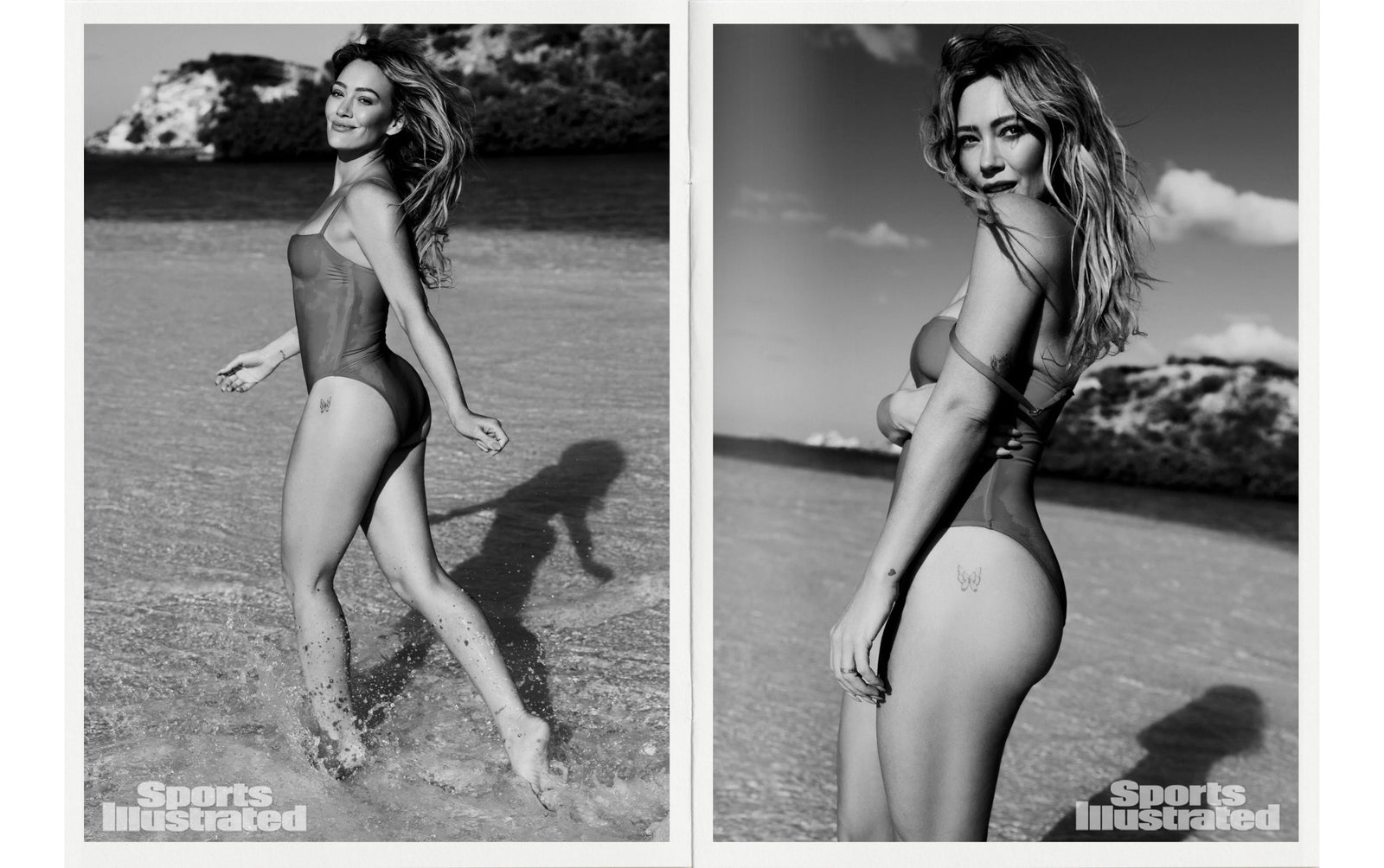 Hilary Duff photographed in South Caicos for the 2026 SI Swimsuit Issue