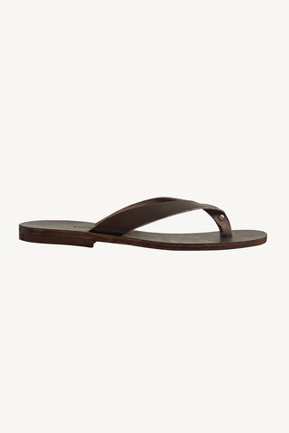 Maria Farro Lex Flip Flop - Dark Brown