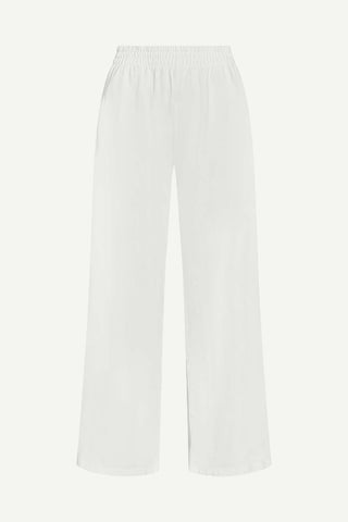 Coast Pant - White Cotton Jersey