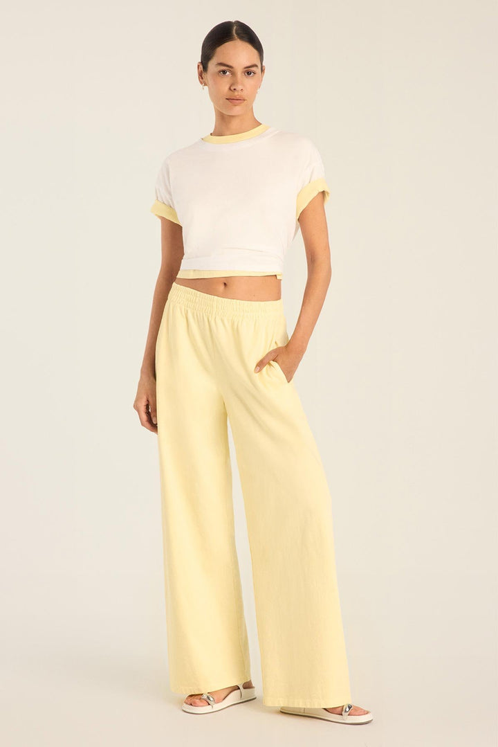Coast Pants in Buttercream Cotton Jersey
