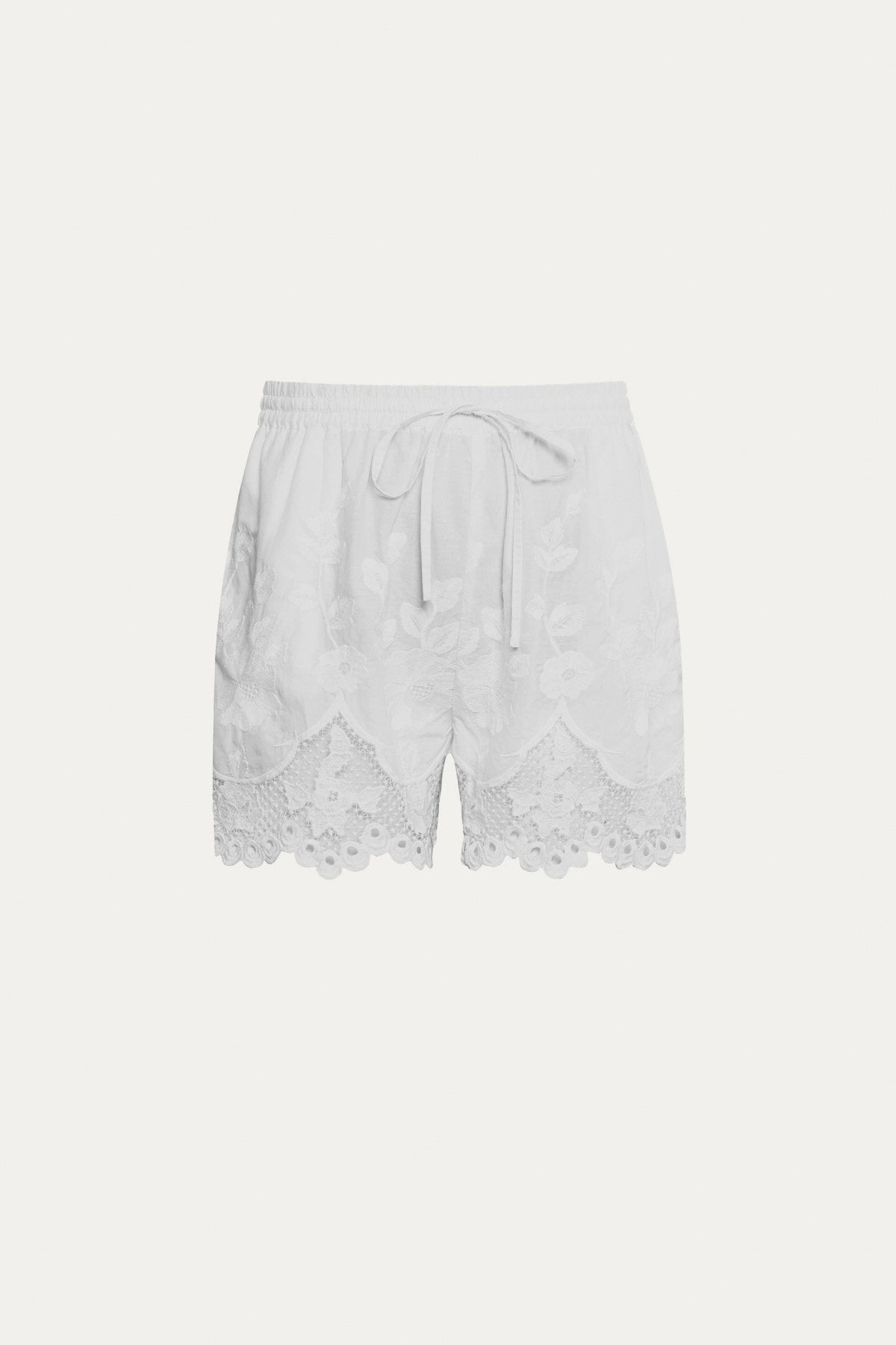Flora Short - White Beachside Broderie – Vitamin A