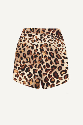 The Getaway Short - Lux Leopard EcoLinen