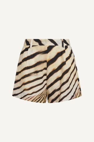 The Getaway Short - Shell Stripe Linen