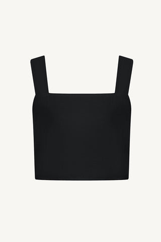Tallows Crop Top - Black EcoLinen