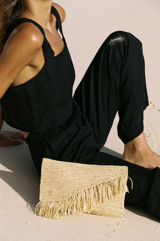 Tallows Crop Top - Black EcoLinen
