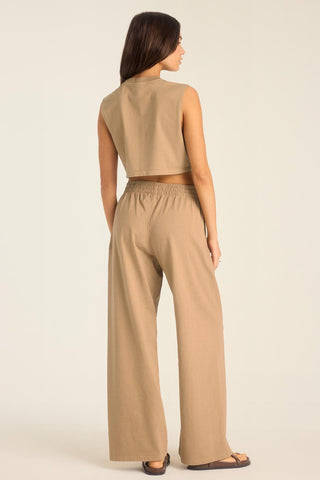 Coast Pant - Latte Cotton Jersey