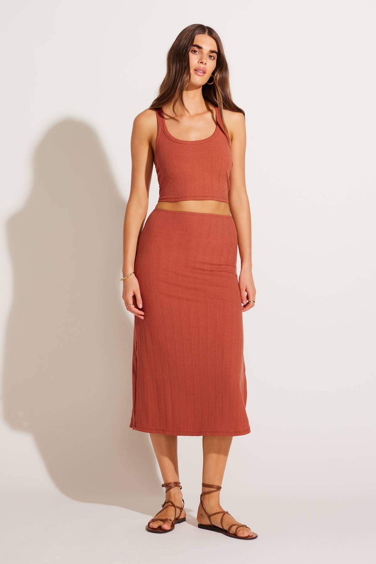 Vitamin A Thalia Ribbed Tie Shorts - Elastic Waist With Drawstring, Tencel & Organic Cotton Blend