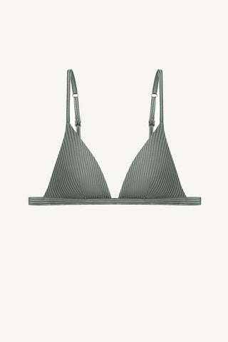 Moss Bralette Top - Sea Green EcoRib