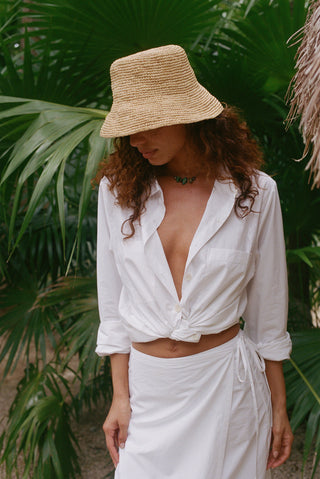 Tulum Bucket Hat - Natural Raffia