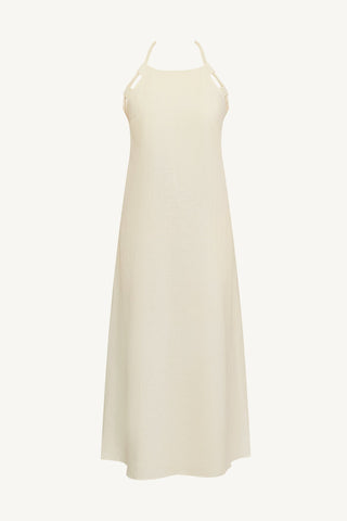 Avery Halter Dress - Oatmeal EcoLinen