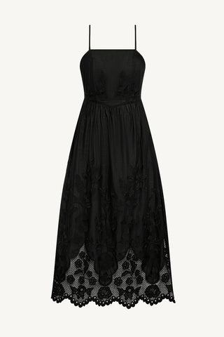 Flora Dress - Black Beachside Broderie