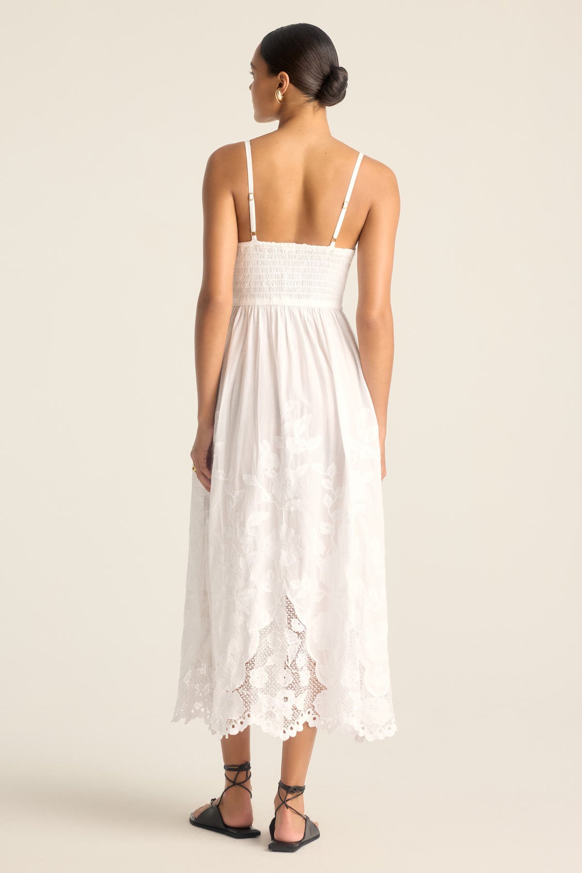 Flora Dress - White Beachside Broderie – Vitamin A