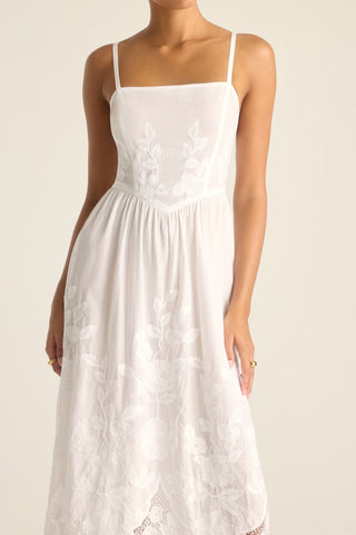 Flora Dress - White Beachside Broderie