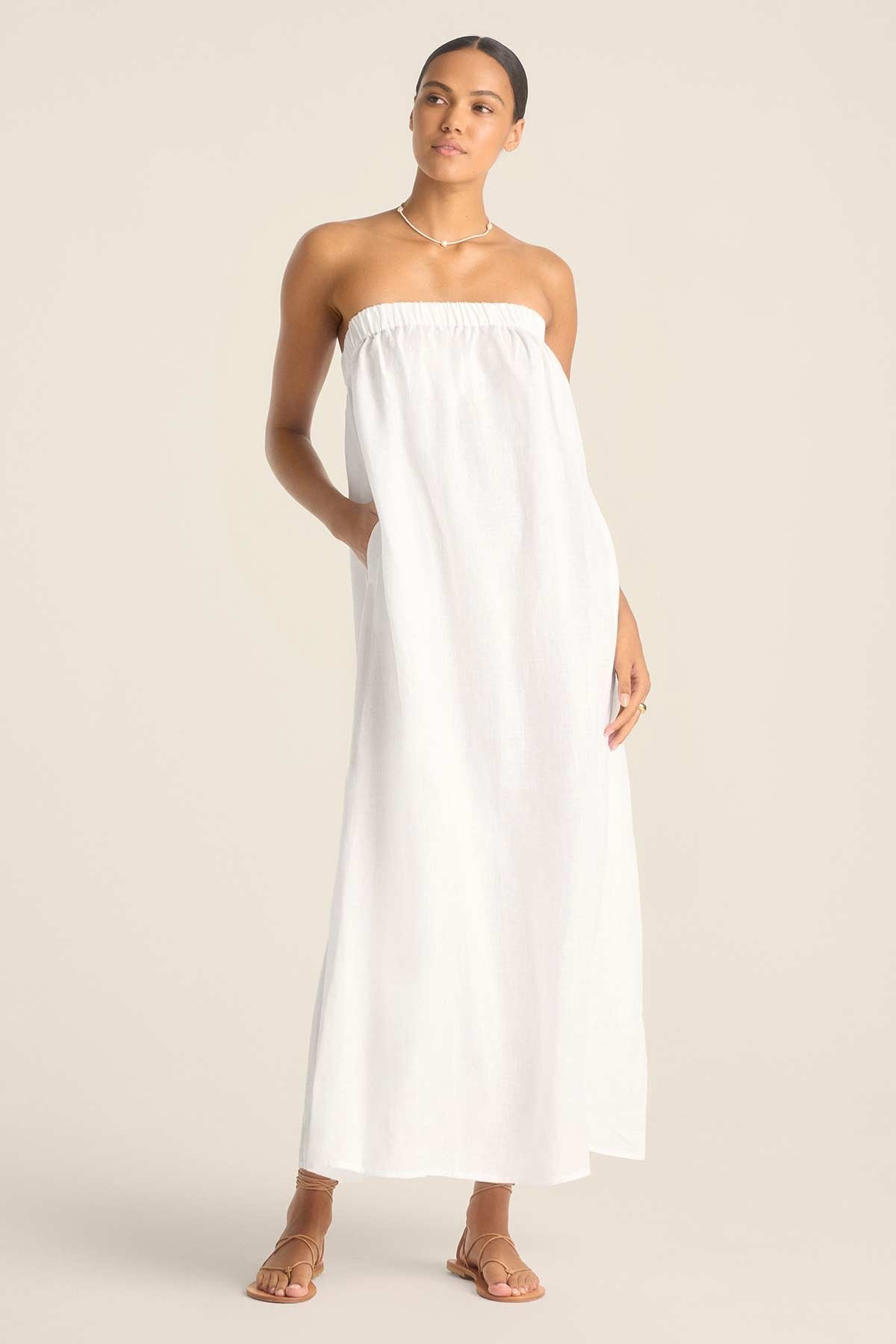 Vitamin A Soleil Dress White EcoLinen