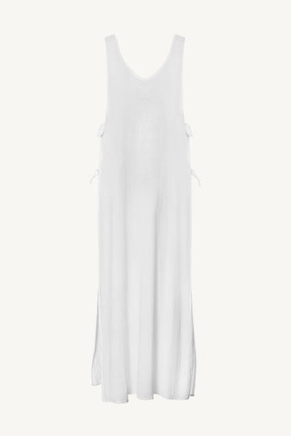 Riviera Dress - White Crinkle Linen