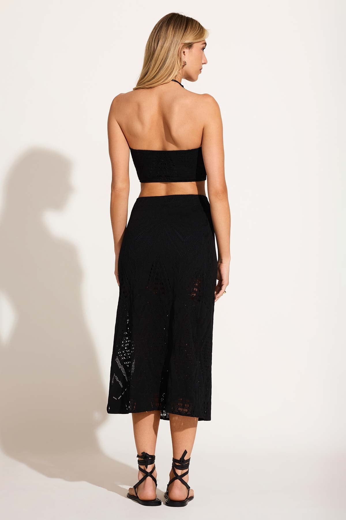 Harper Bandeau Top - Black Calico Crochet – Vitamin A