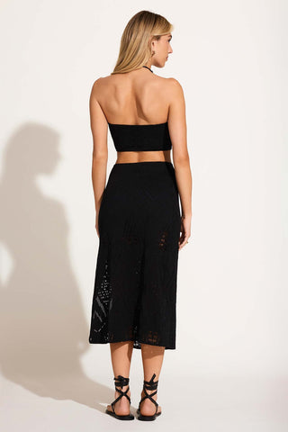 Harper Bandeau Top - Black Calico Crochet