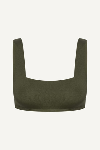 Mika Bralette Top - Olive EcoShimmer