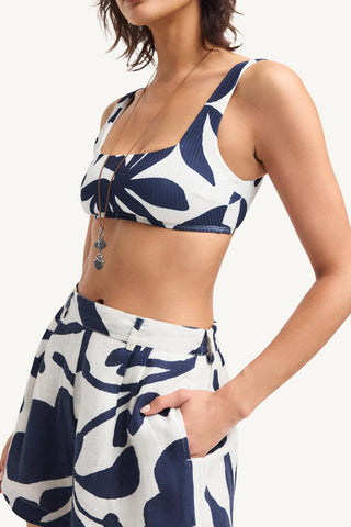 The Getaway Short - Night Flower EcoLinen