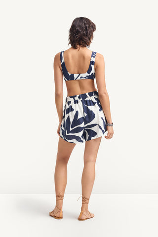 The Getaway Short - Night Flower EcoLinen