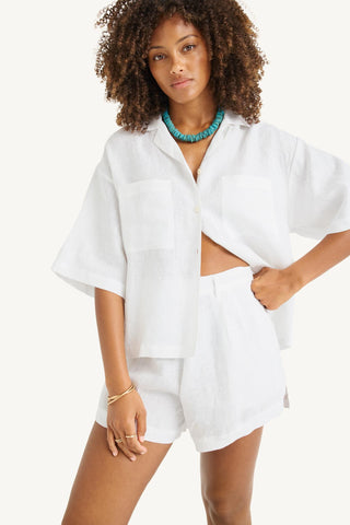 Rowan Resort Shirt - White EcoLinen