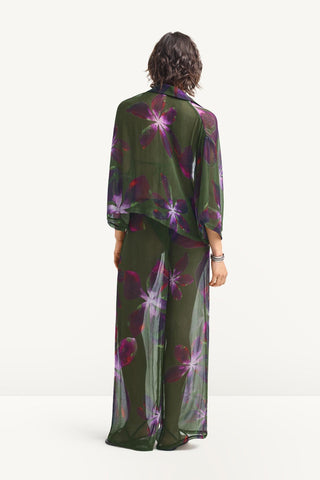 Petra Shirt - Watercolor Orchid Cupro Chiffon