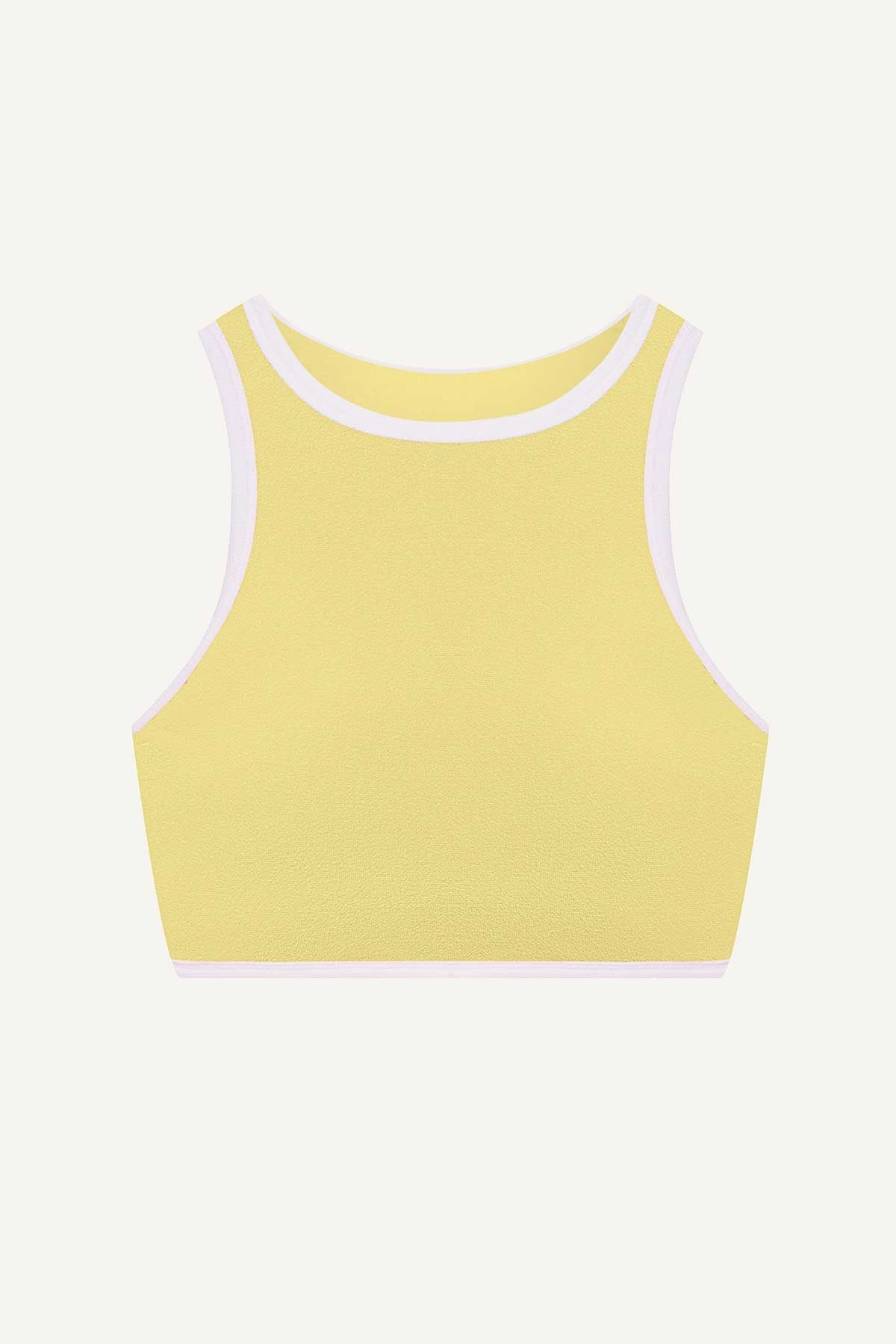 Vitamin A Summer Crop Top Banana Cream Beachside Terry