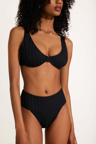 Rossi Underwire Top - Black SuperRib