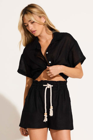 Avery Short - Black EcoLinen