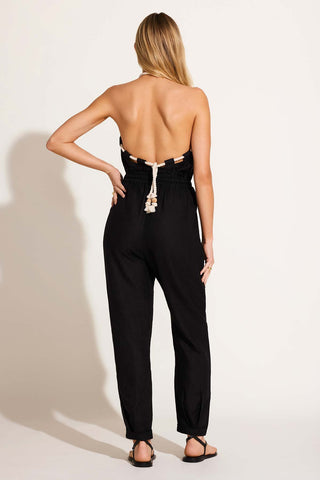 Avery Halter Top - Black EcoLinen