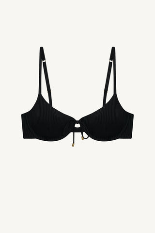 Ada Underwire Top - Black EcoRib