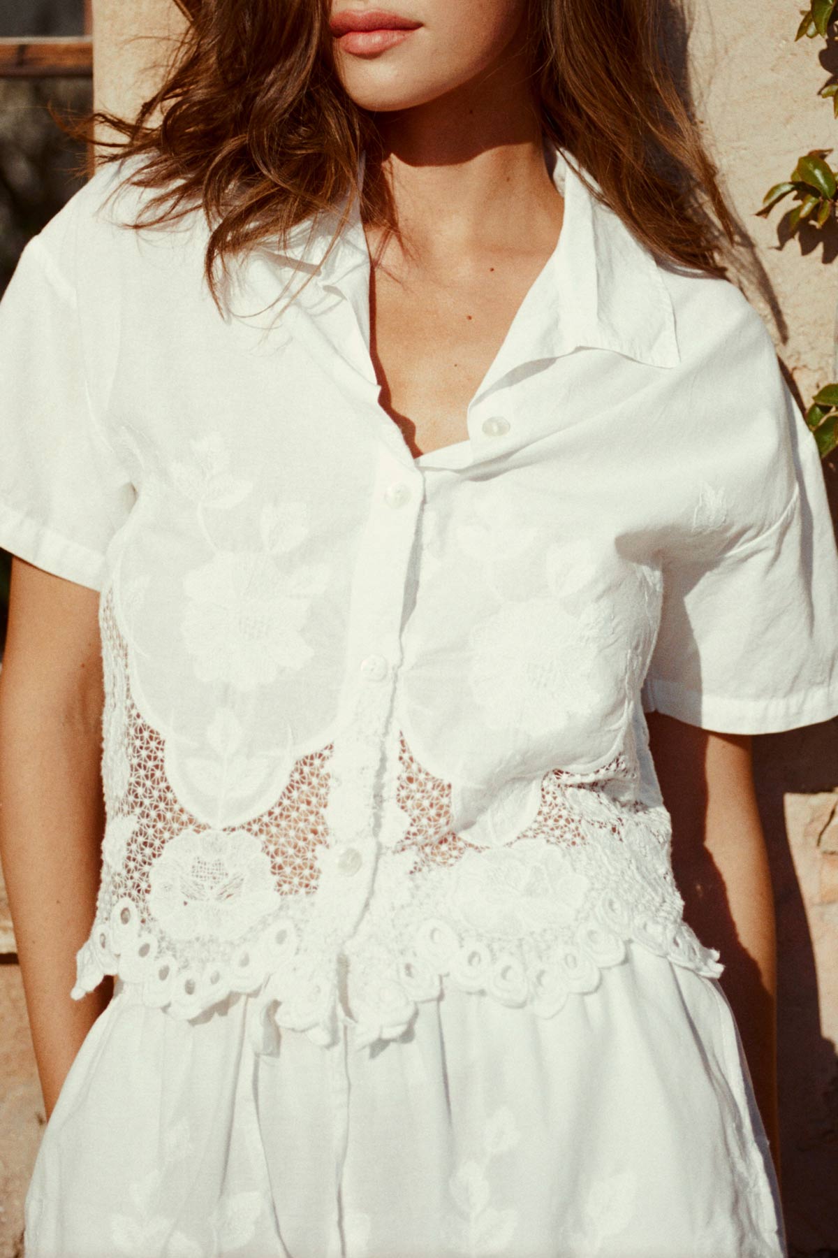 Flora Short - White Beachside Broderie – Vitamin A