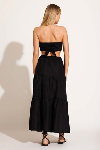 Canyon Skirt - Black EcoLinen