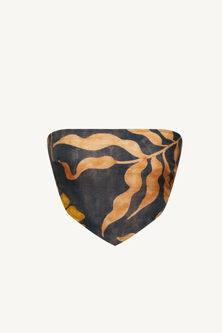 Joni Scarf Top - Kelp Flower EcoLinen