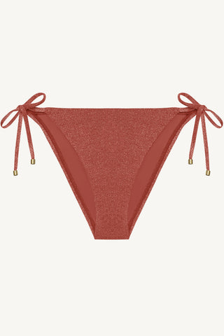 Elle Tie Side Bottom - Pink Metallic