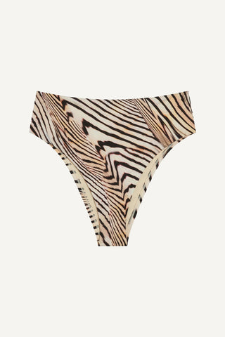 Barcelona High Waist Bottom - Shell Stripe EcoShimmer