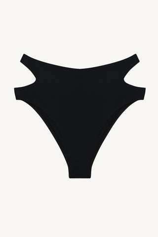 Amara High Waist Bottom - Black EcoLux