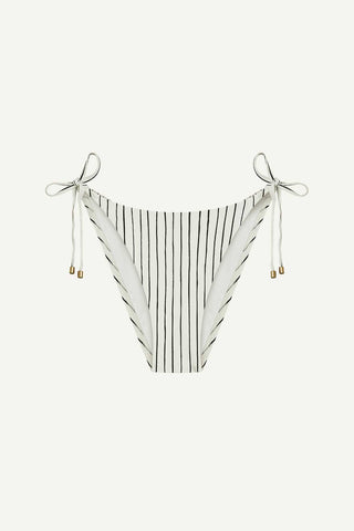 Upcycled Tie Side Cheeky Bottom - Bolero Stripe
