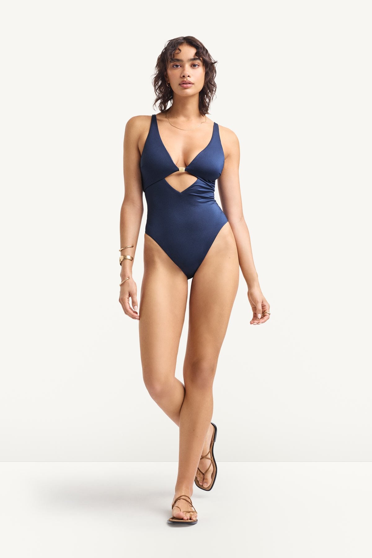 Vitamin A Terra Cutout One Piece Midnight Indigo EcoShimmer