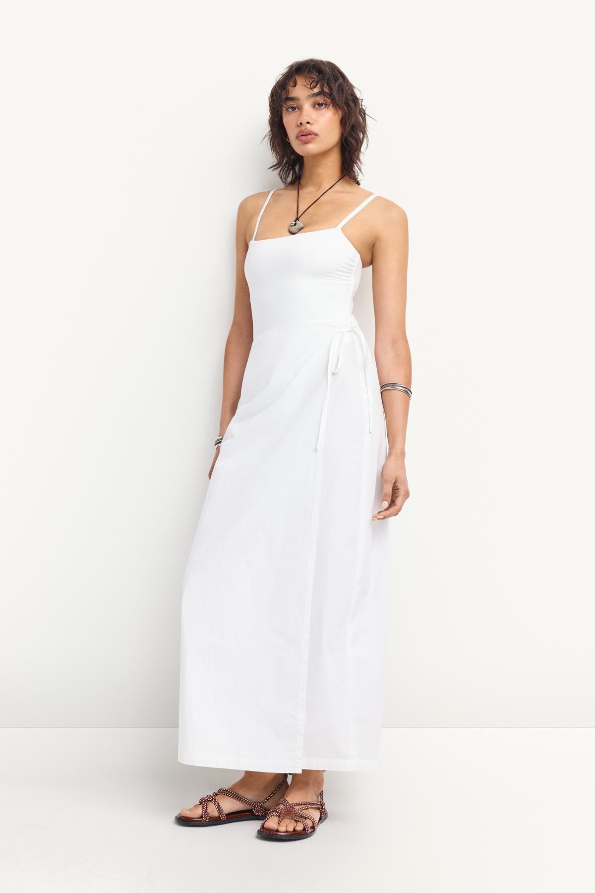 wrap white midi dress Vitamin A: Willa Wrap Skirt (6279489-WHT) XS