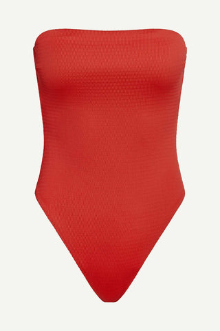 Upcycled Bandeau One Piece  - Ruby EcoTex