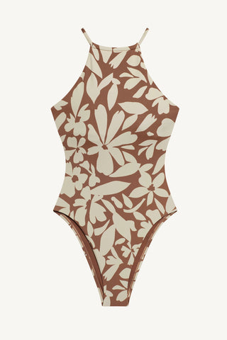 Terra High Neck One Piece - Desert Flower ReLux