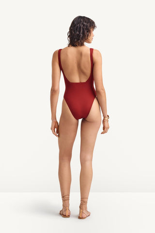 Mika One Piece Full Coverage - Deep Madder EcoRib
