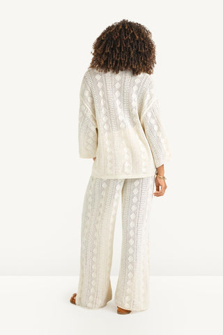Marea Resort Shirt - Natural Marea Cotton Crochet
