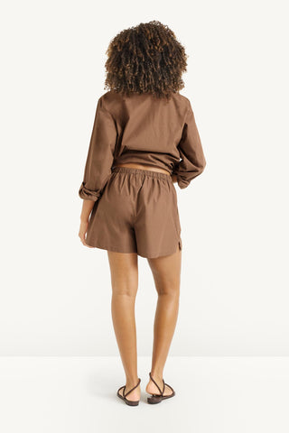 Parker Short - Sand Cotton Poplin
