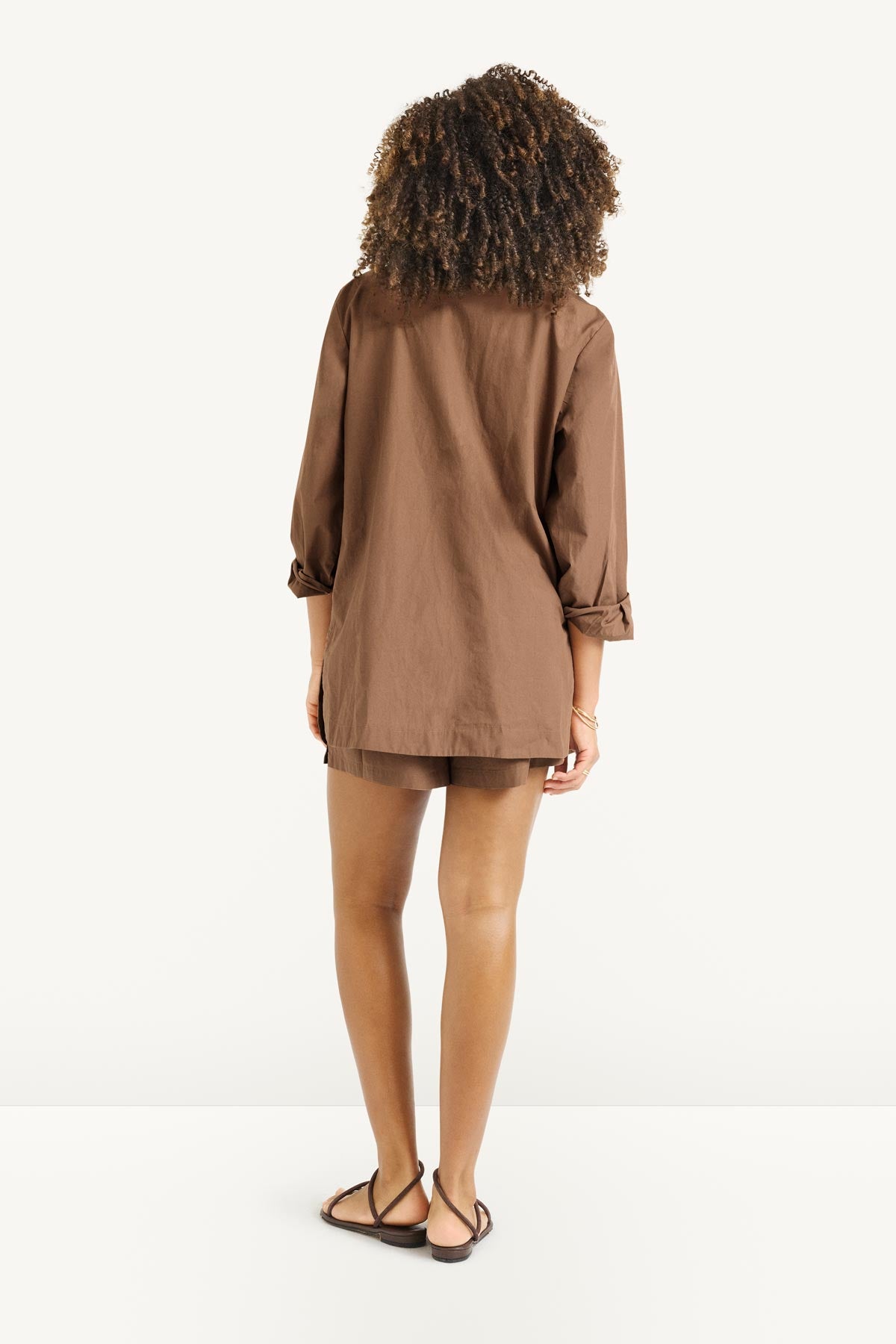 Vitamin A Nadia Shirt Sand Cotton Poplin
