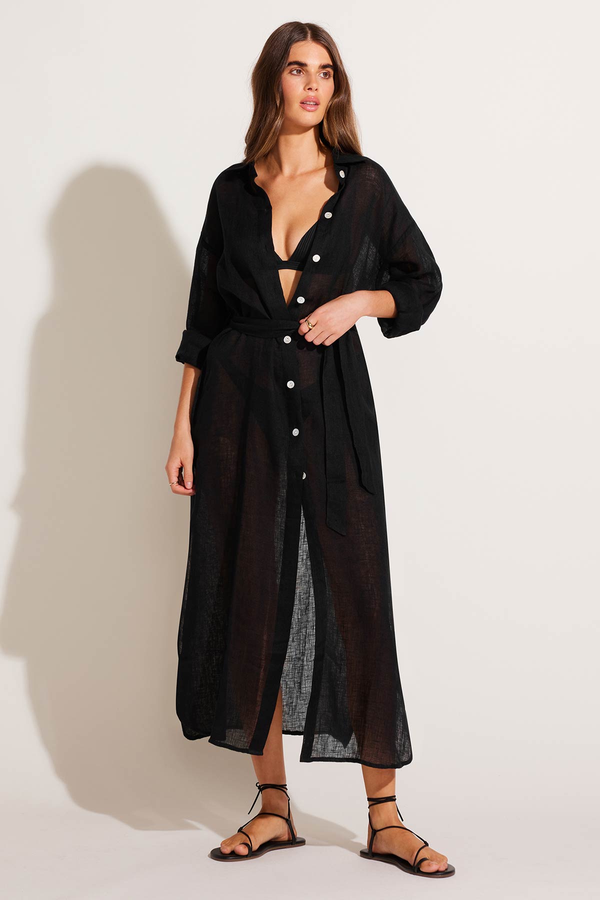 vitamin a playa shirt dress Playa Linen Oversized Shirt Dress